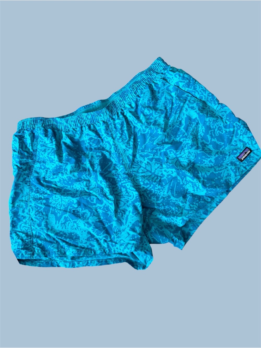 Patagonia Men's Baggies Shorts in a blue leafy print